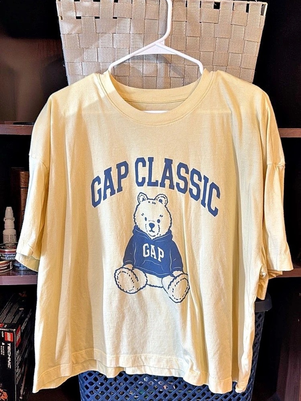 Gap Relaxed Brannan Bear Logo T-Shirt in Yellow